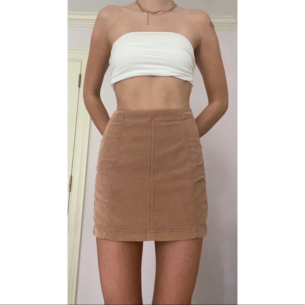 Free People Modern Femme Cord Mini Skirt